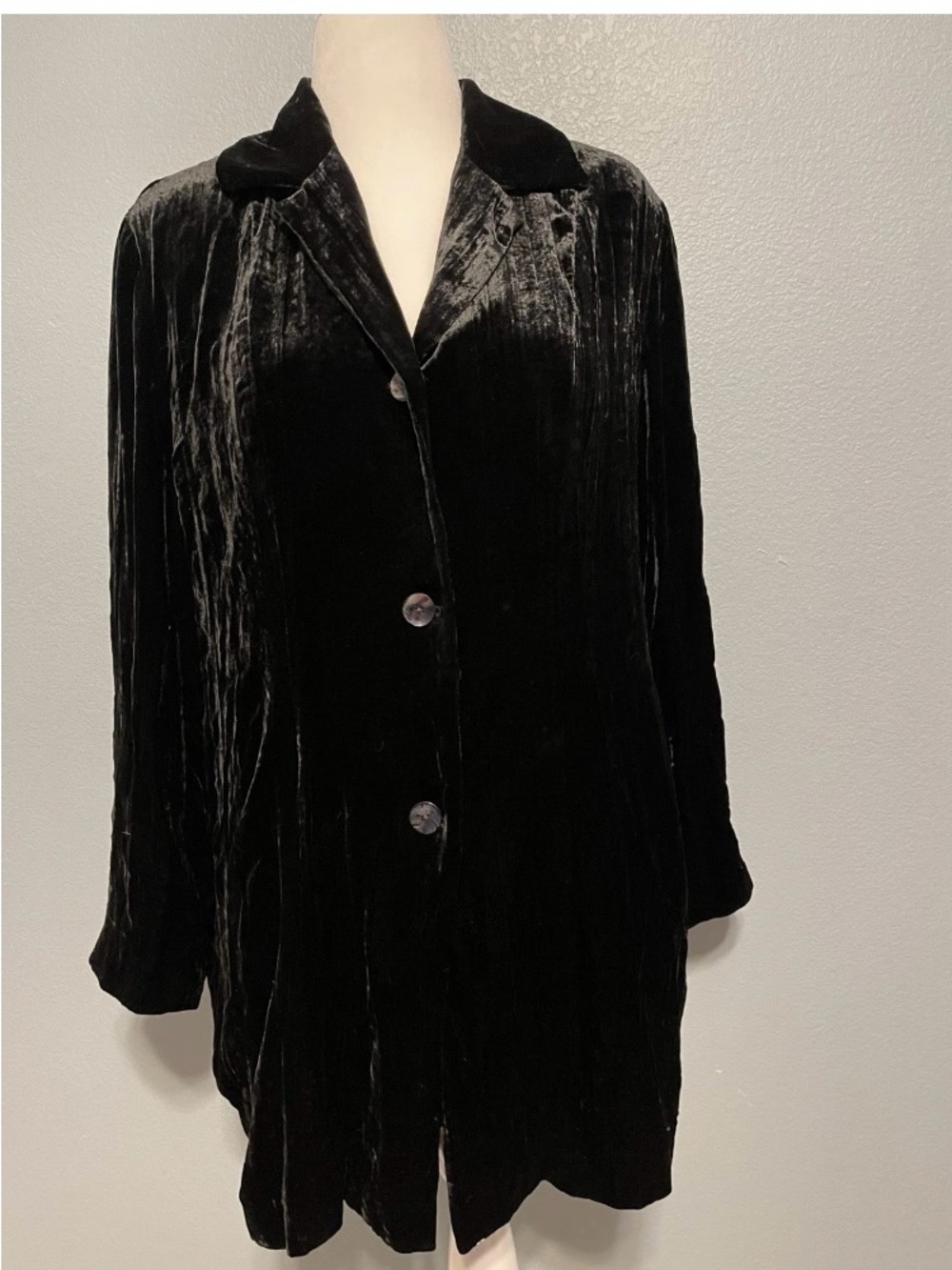 Ready for fall?  CHICOS VELVET RAYON/SILK LTWEIGHT COAT TOPPER NOT POLY! Sz 3